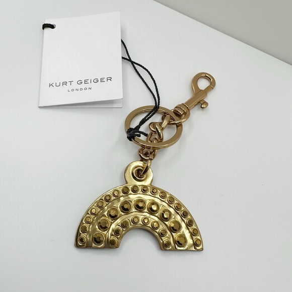 Kurt Geiger Gold Rainbow Purse Charm/Keychain NWT - Picture 3 of 6